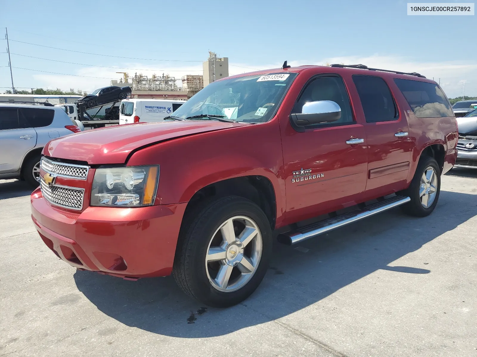 2012 Chevrolet Suburban C1500 Lt VIN: 1GNSCJE00CR257892 Lot: 60513594