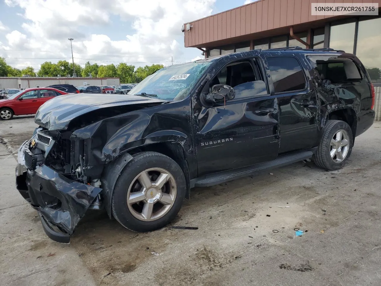 2012 Chevrolet Suburban K1500 Lt VIN: 1GNSKJE7XCR261755 Lot: 64262524