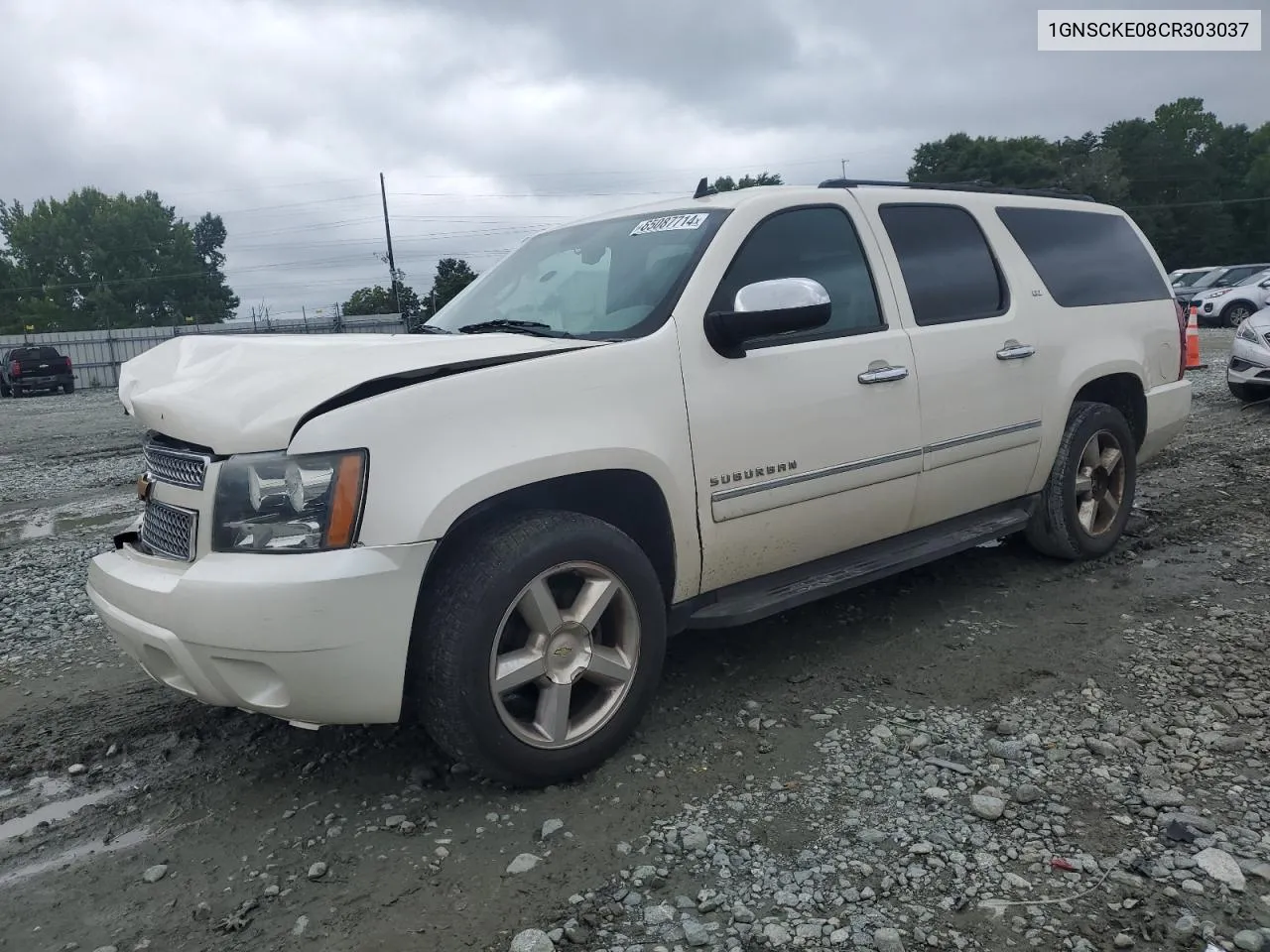 2012 Chevrolet Suburban C1500 Ltz VIN: 1GNSCKE08CR303037 Lot: 65087714