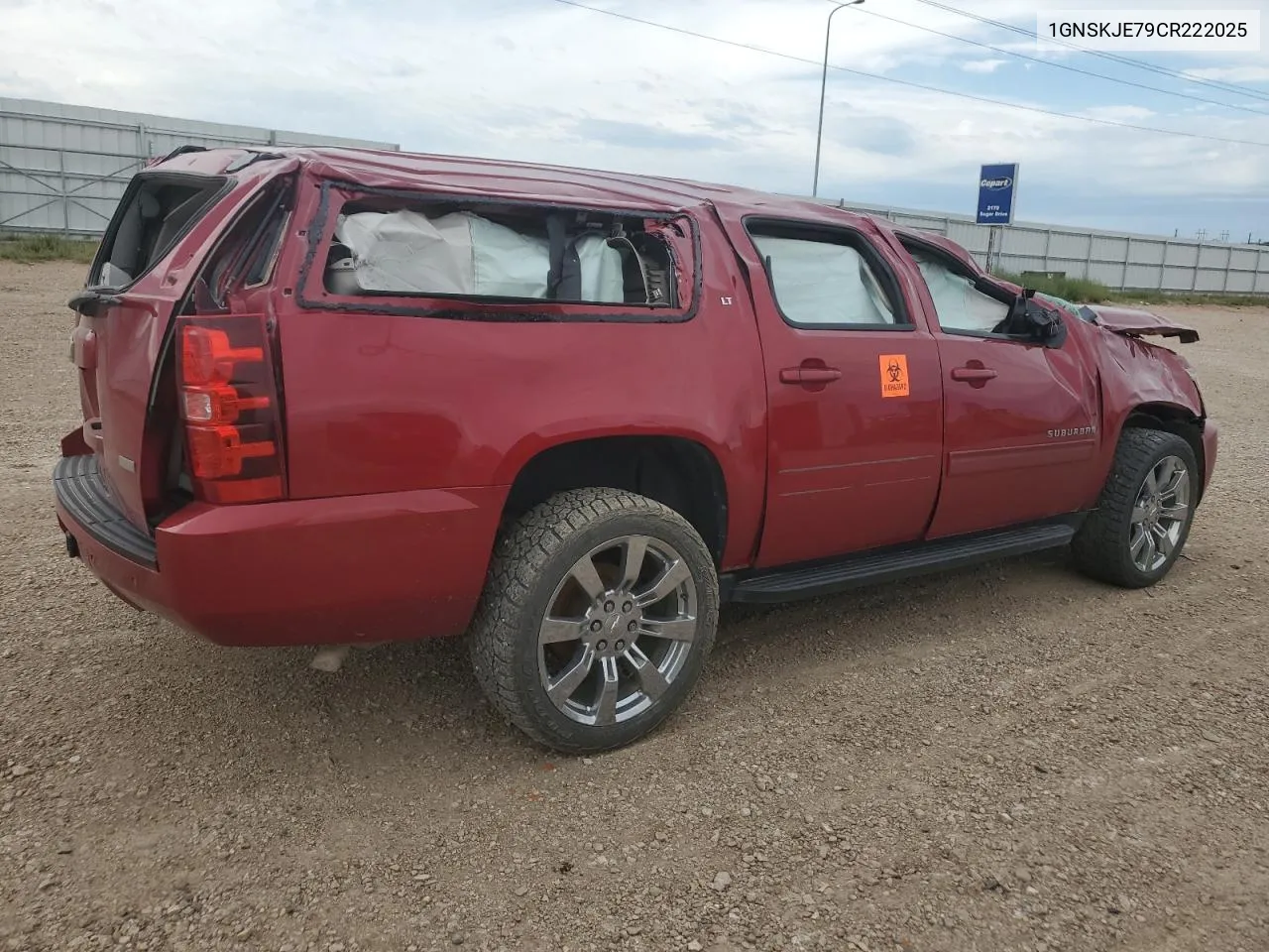 2012 Chevrolet Suburban K1500 Lt VIN: 1GNSKJE79CR222025 Lot: 69717334