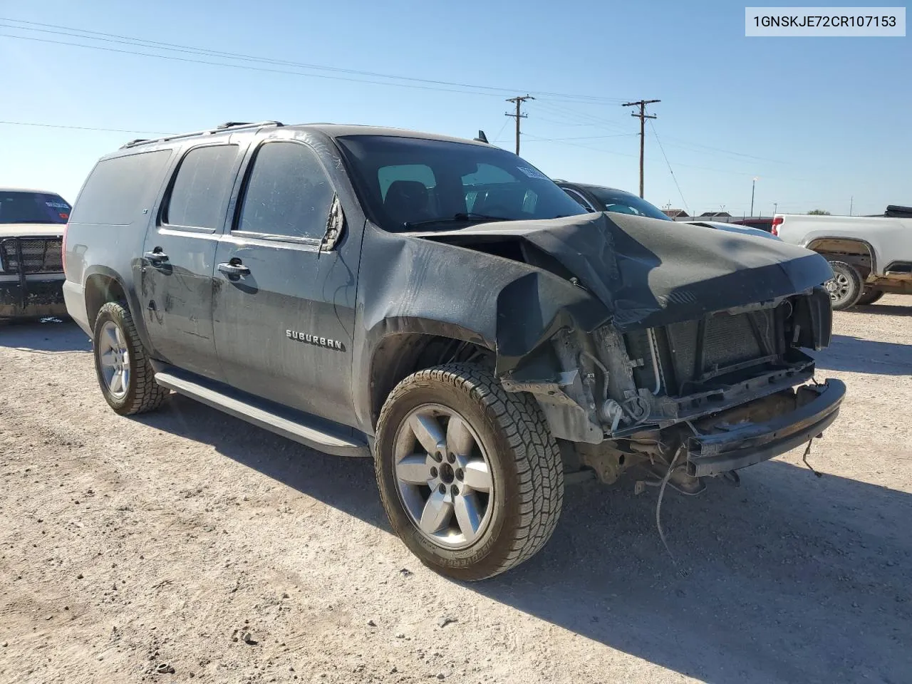 2012 Chevrolet Suburban K1500 Lt VIN: 1GNSKJE72CR107153 Lot: 72990584