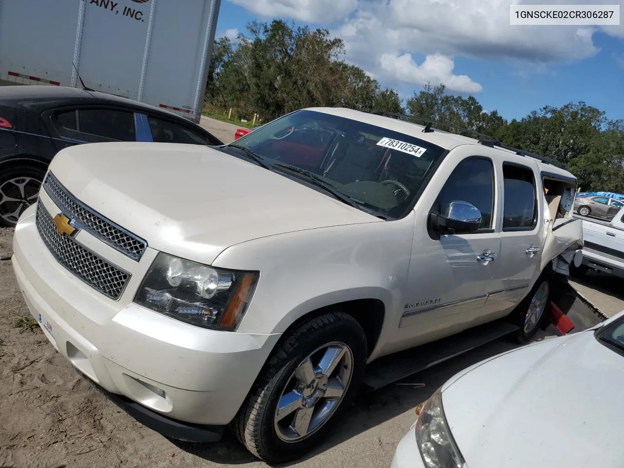 2012 Chevrolet Suburban C1500 Ltz VIN: 1GNSCKE02CR306287 Lot: 78310254