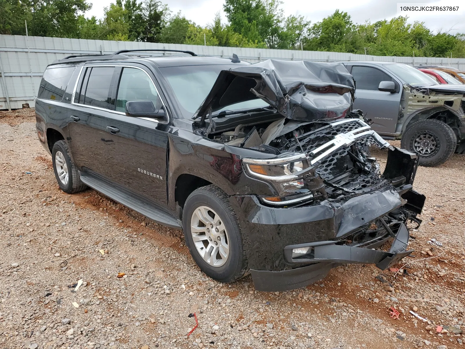 2015 Chevrolet Suburban C1500 Lt VIN: 1GNSCJKC2FR637867 Lot: 63148254