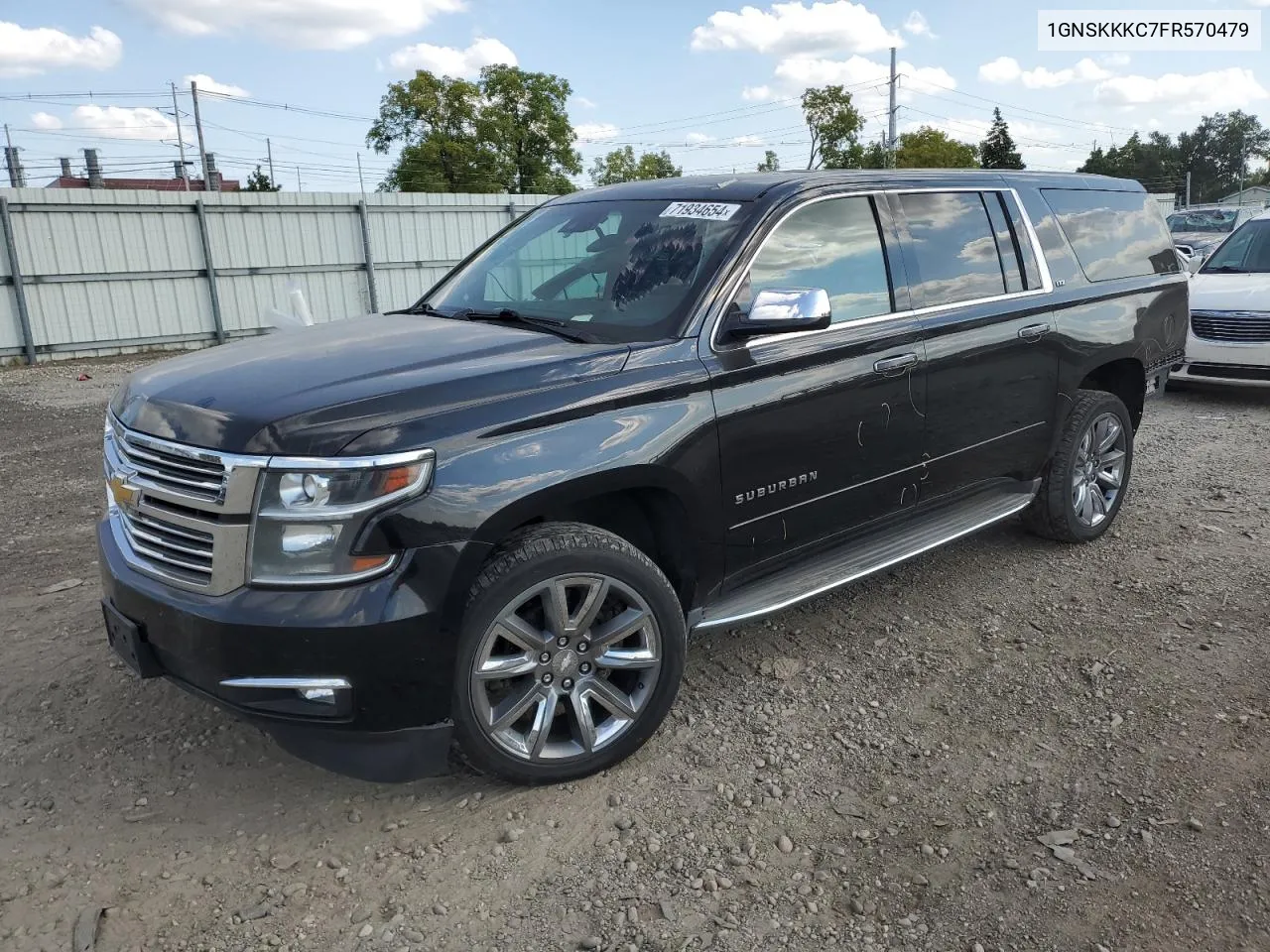 2015 Chevrolet Suburban K1500 Ltz VIN: 1GNSKKKC7FR570479 Lot: 71934654