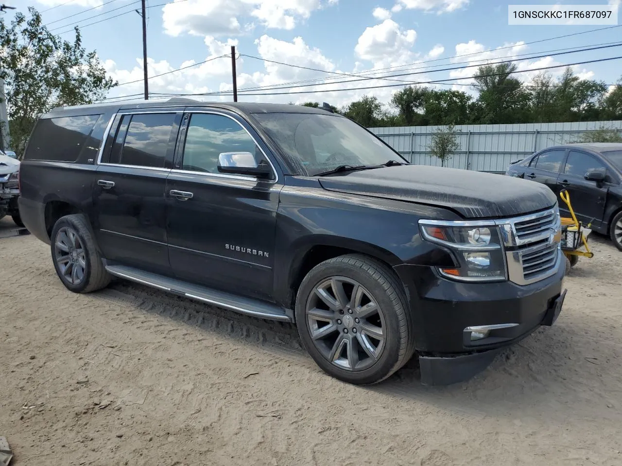 2015 Chevrolet Suburban C1500 Ltz VIN: 1GNSCKKC1FR687097 Lot: 72249234