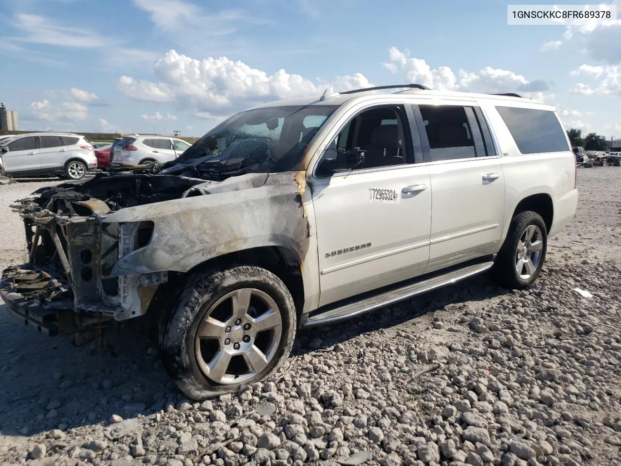 2015 Chevrolet Suburban C1500 Ltz VIN: 1GNSCKKC8FR689378 Lot: 72965324