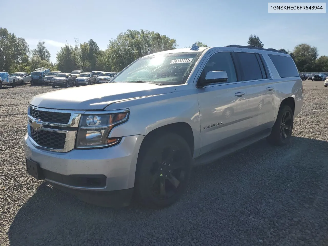 2015 Chevrolet Suburban K1500 Ls VIN: 1GNSKHEC6FR648944 Lot: 74332114