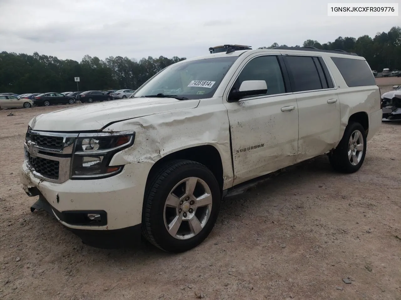 2015 Chevrolet Suburban K1500 Lt VIN: 1GNSKJKCXFR309776 Lot: 74351814