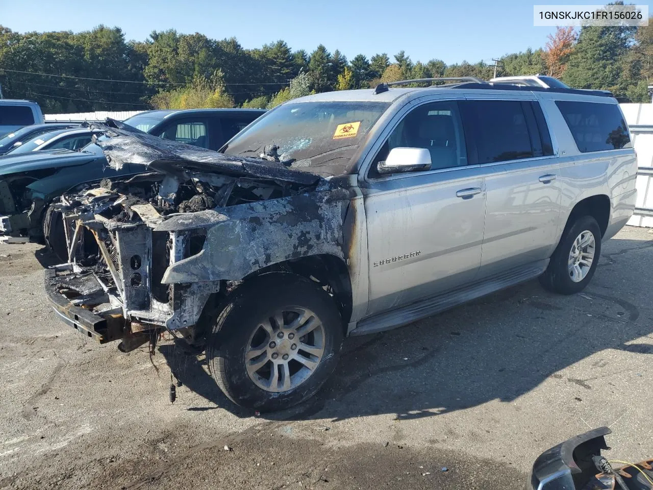 2015 Chevrolet Suburban K1500 Lt VIN: 1GNSKJKC1FR156026 Lot: 75703044