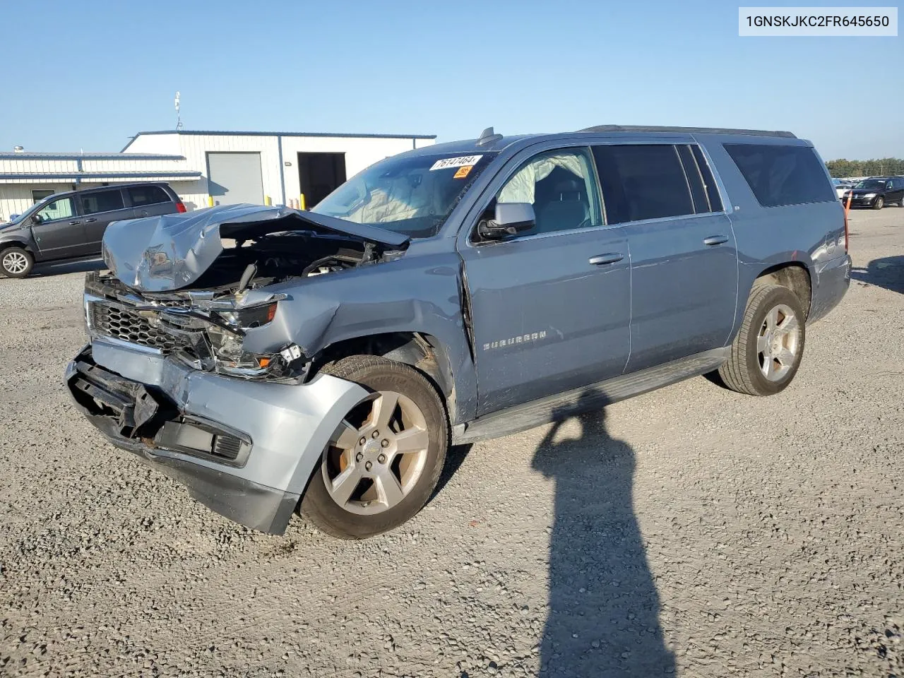 2015 Chevrolet Suburban K1500 Lt VIN: 1GNSKJKC2FR645650 Lot: 76147464