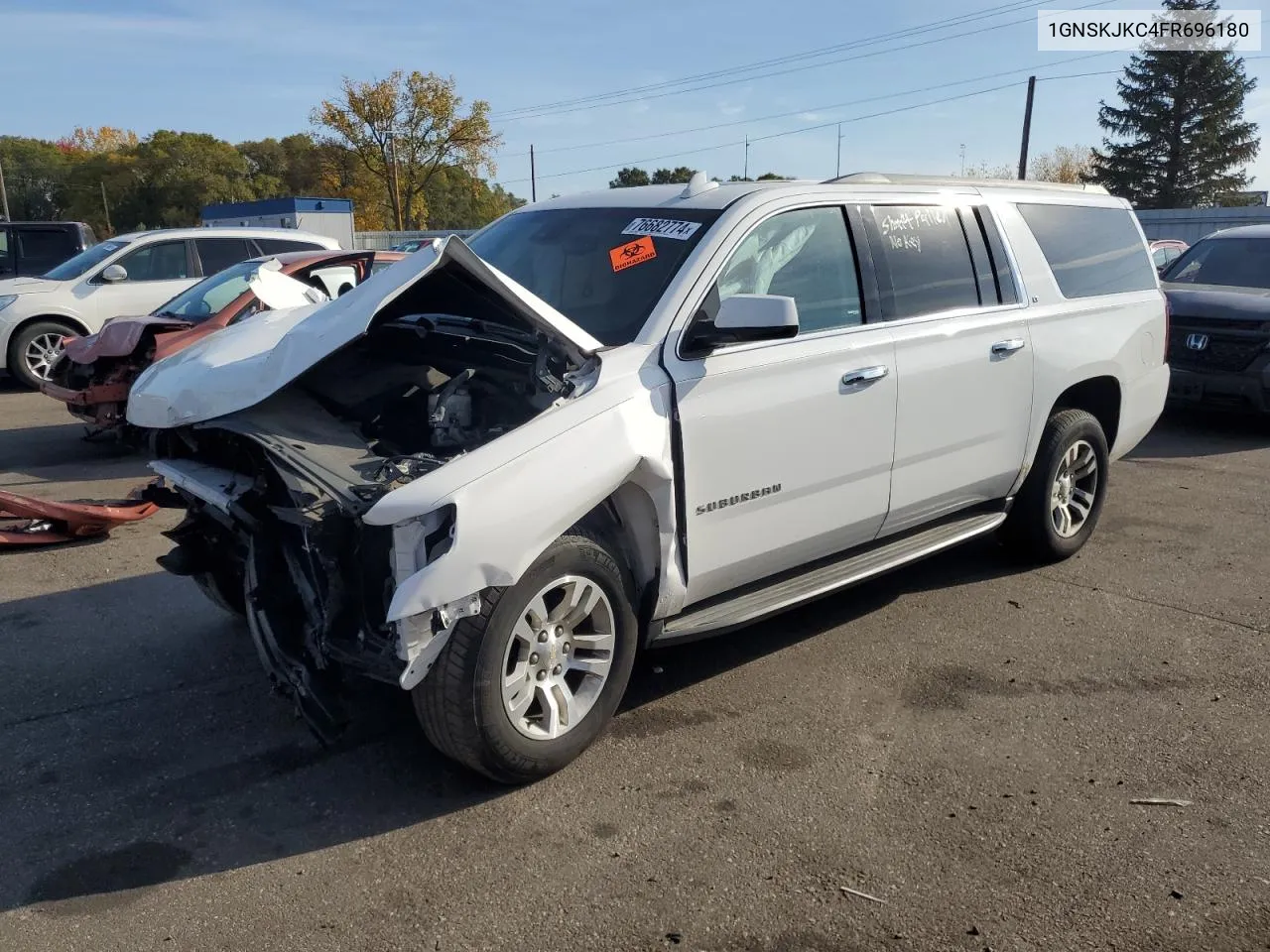 2015 Chevrolet Suburban K1500 Lt VIN: 1GNSKJKC4FR696180 Lot: 76682774