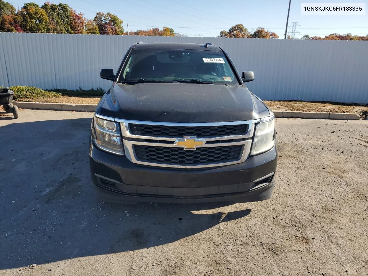 2015 Chevrolet Suburban K1500 Lt VIN: 1GNSKJKC6FR183335 Lot: 77527414