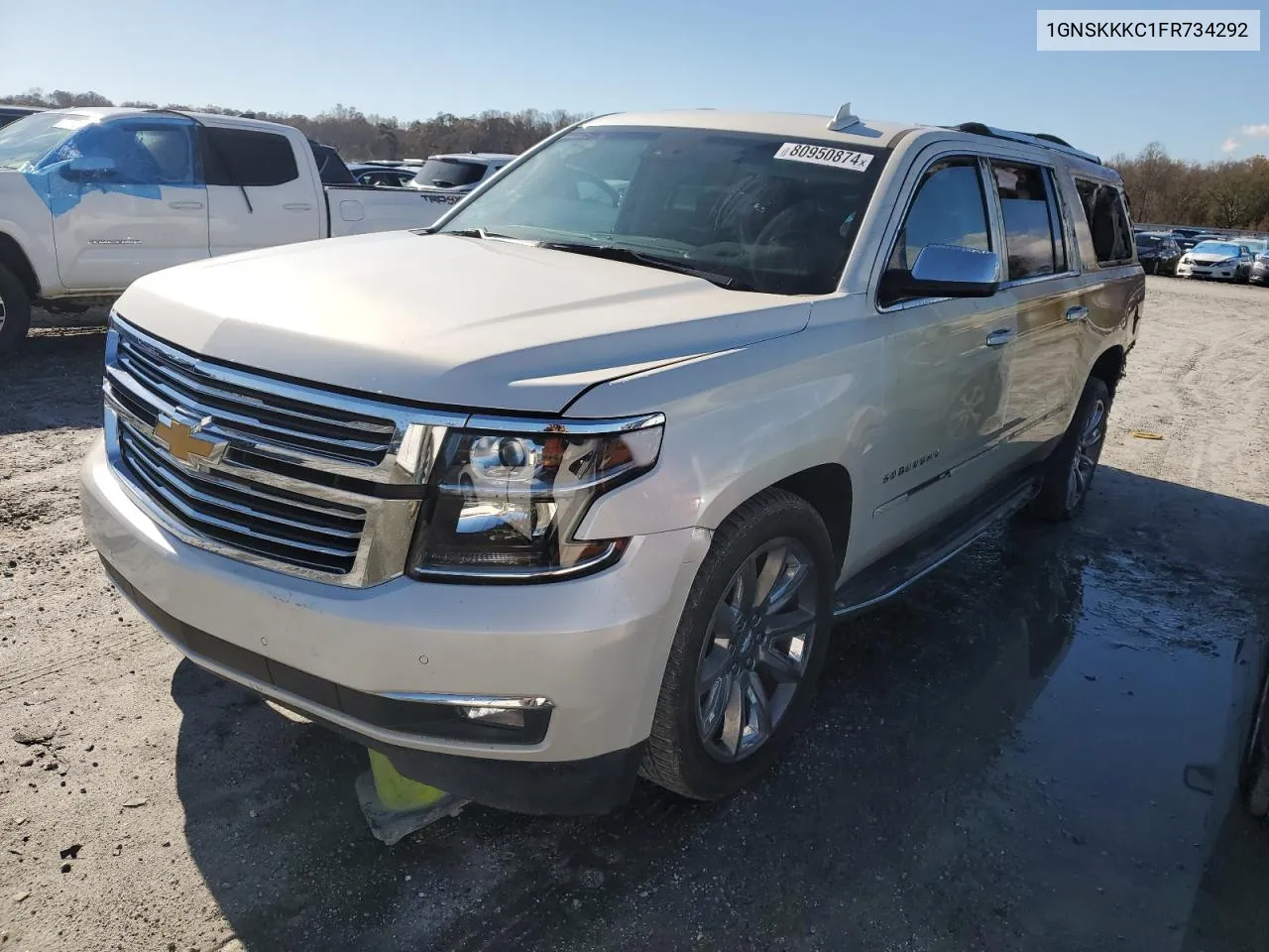 2015 Chevrolet Suburban K1500 Ltz VIN: 1GNSKKKC1FR734292 Lot: 80950874