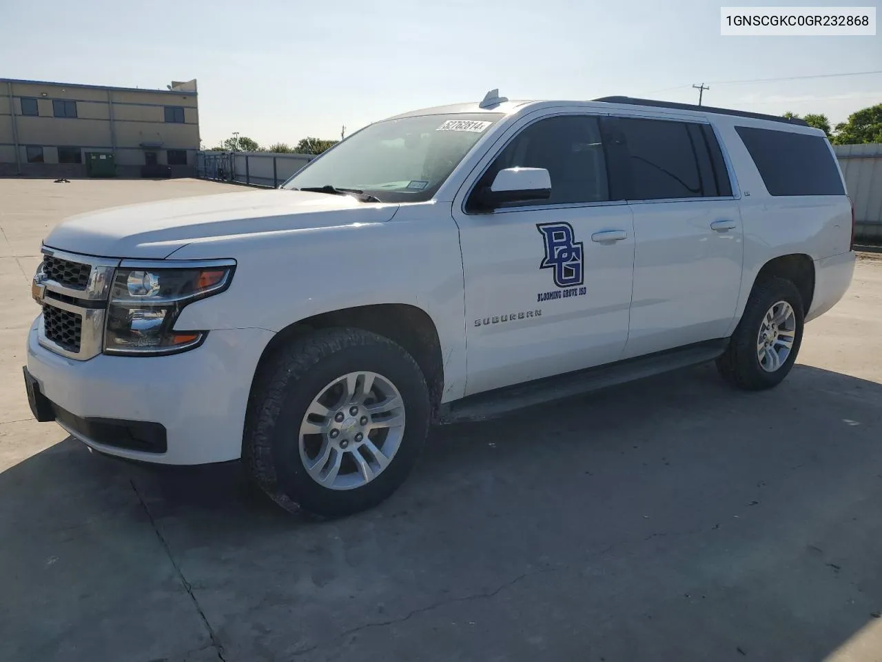 2016 Chevrolet Suburban C1500 Ls VIN: 1GNSCGKC0GR232868 Lot: 52762814