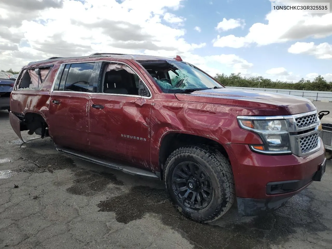 2016 Chevrolet Suburban C1500 Lt VIN: 1GNSCHKC3GR325535 Lot: 70905764