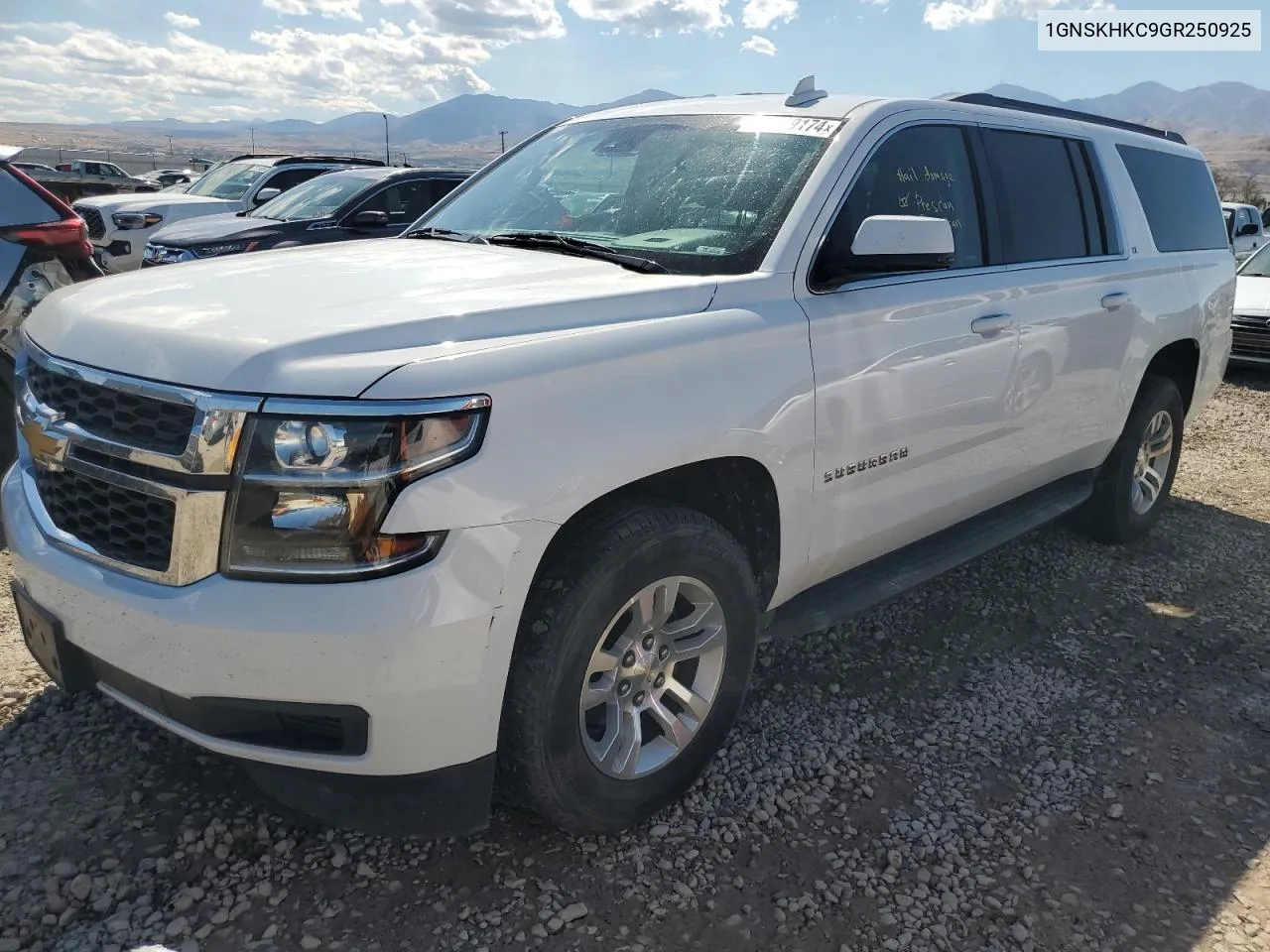 2016 Chevrolet Suburban K1500 Lt VIN: 1GNSKHKC9GR250925 Lot: 71539174