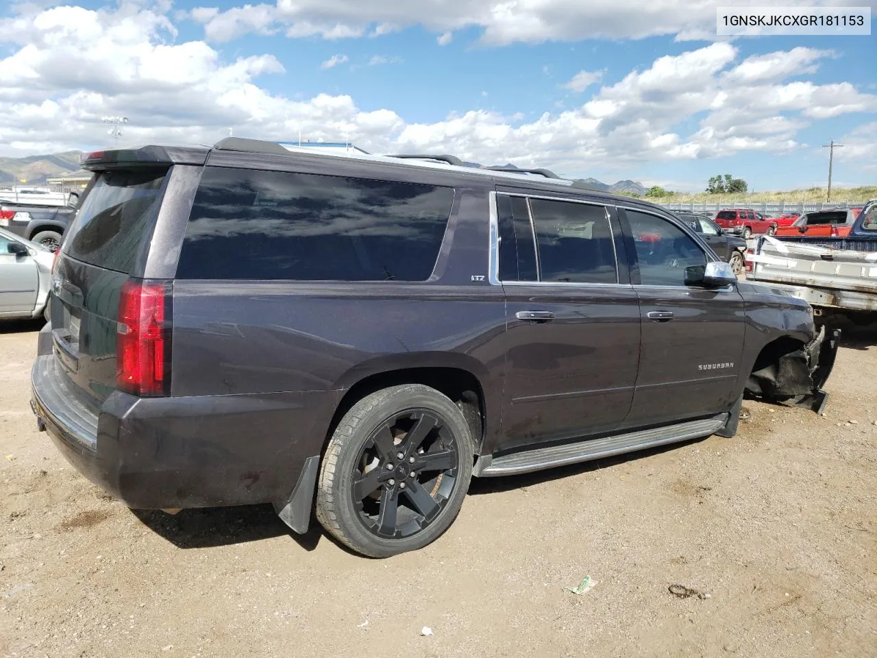 2016 Chevrolet Suburban K1500 Ltz VIN: 1GNSKJKCXGR181153 Lot: 71828494