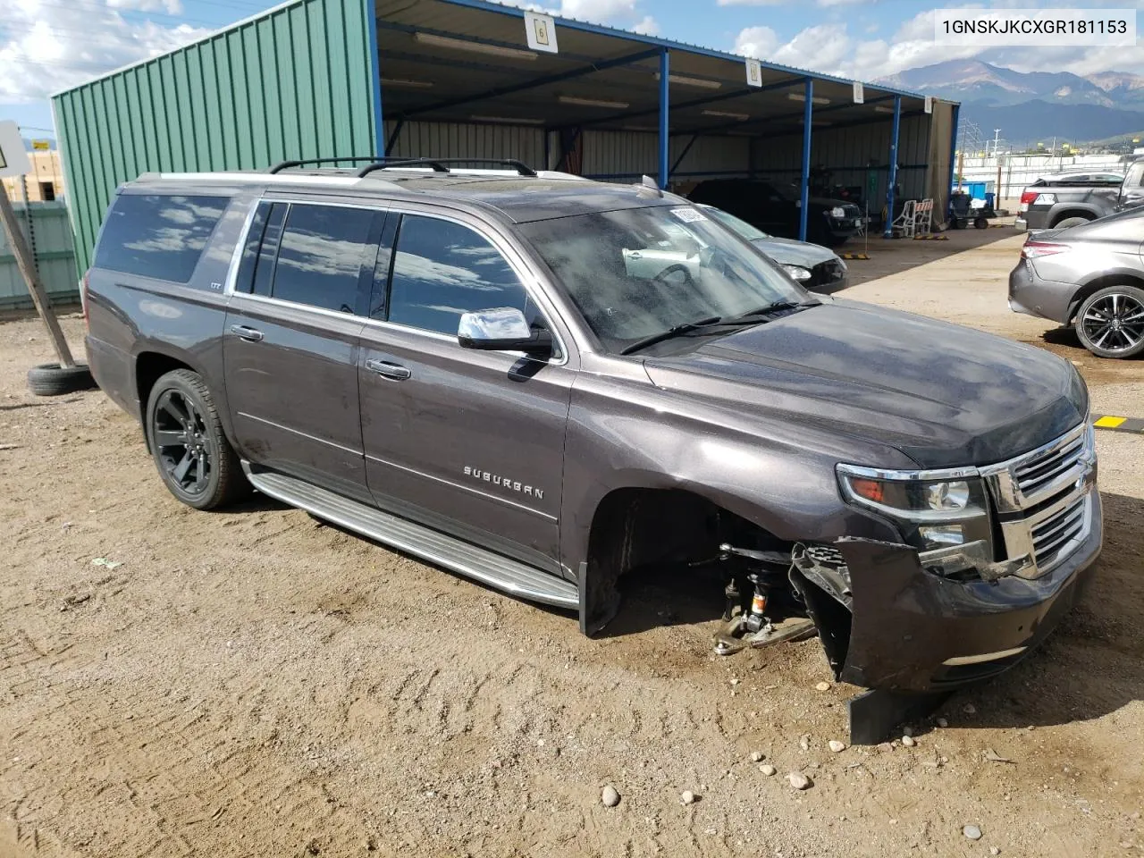 2016 Chevrolet Suburban K1500 Ltz VIN: 1GNSKJKCXGR181153 Lot: 71828494