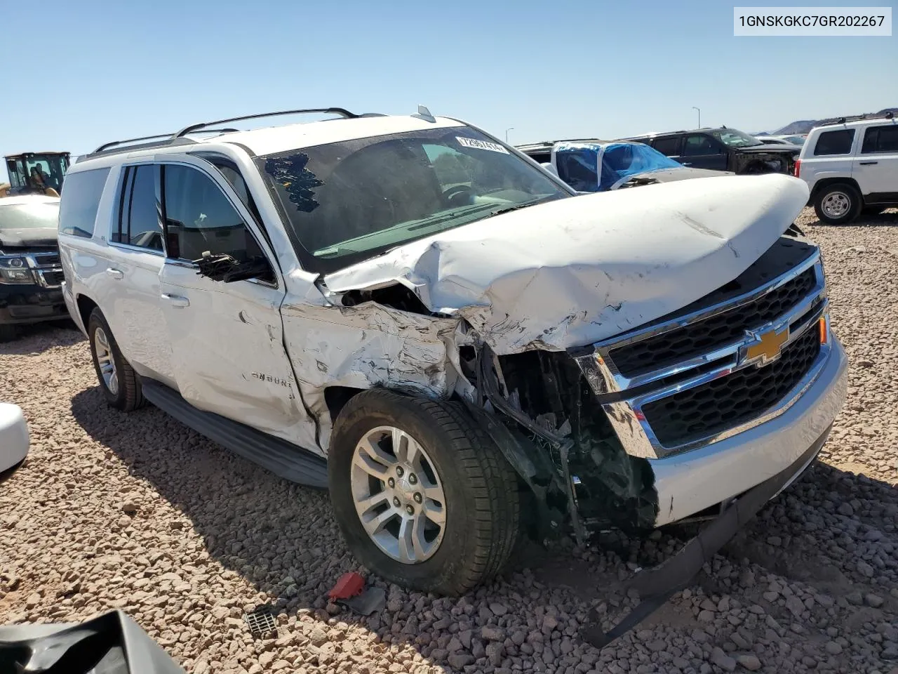 2016 Chevrolet Suburban K1500 Ls VIN: 1GNSKGKC7GR202267 Lot: 72967414