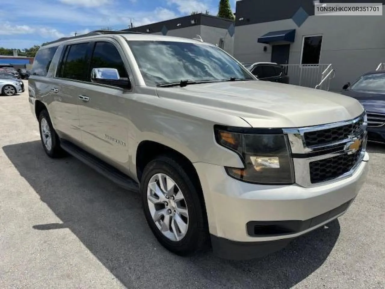 2016 Chevrolet Suburban K1500 Lt VIN: 1GNSKHKCXGR351701 Lot: 73681194