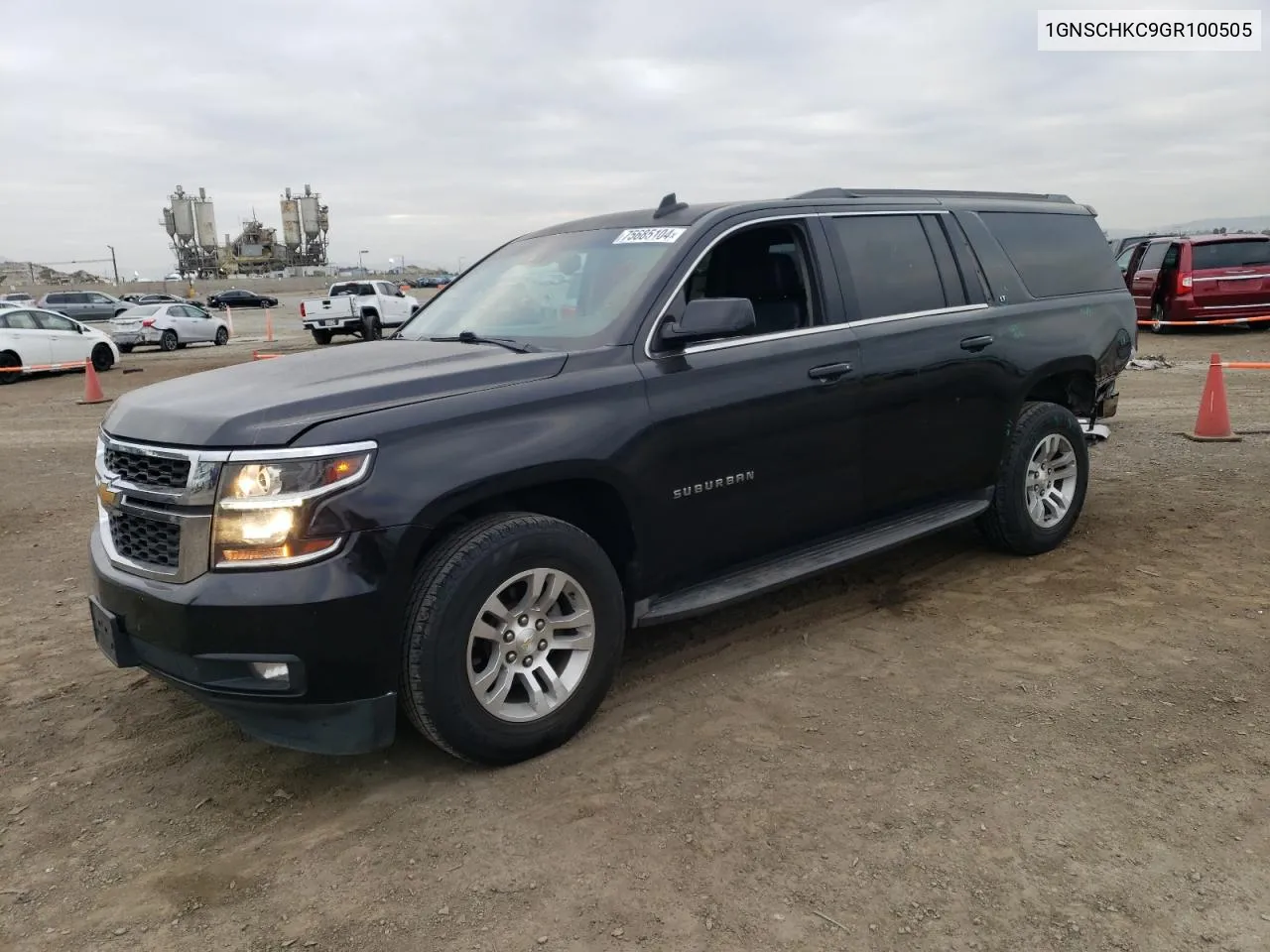 2016 Chevrolet Suburban C1500 Lt VIN: 1GNSCHKC9GR100505 Lot: 75685104