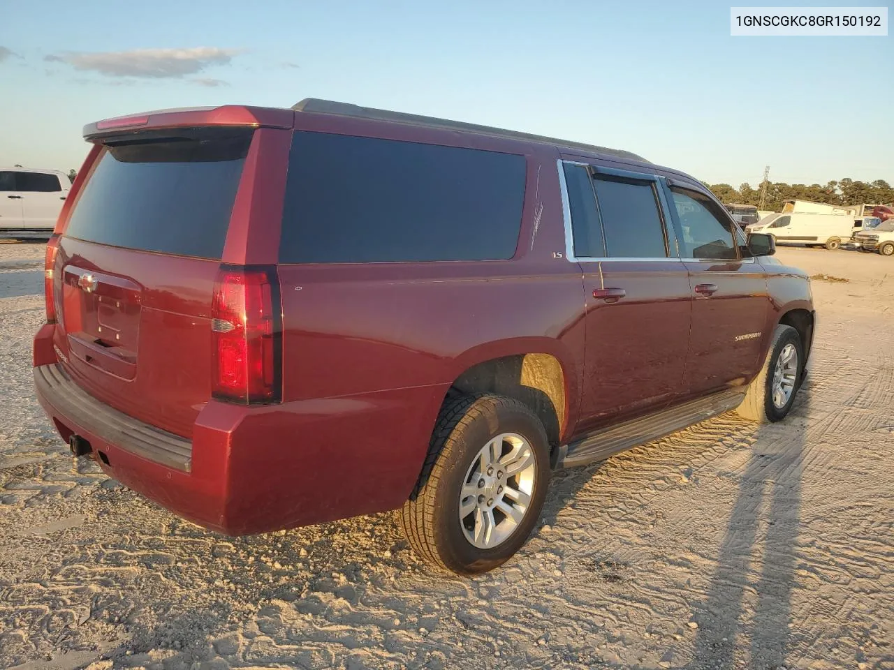 1GNSCGKC8GR150192 2016 Chevrolet Suburban C1500 Ls