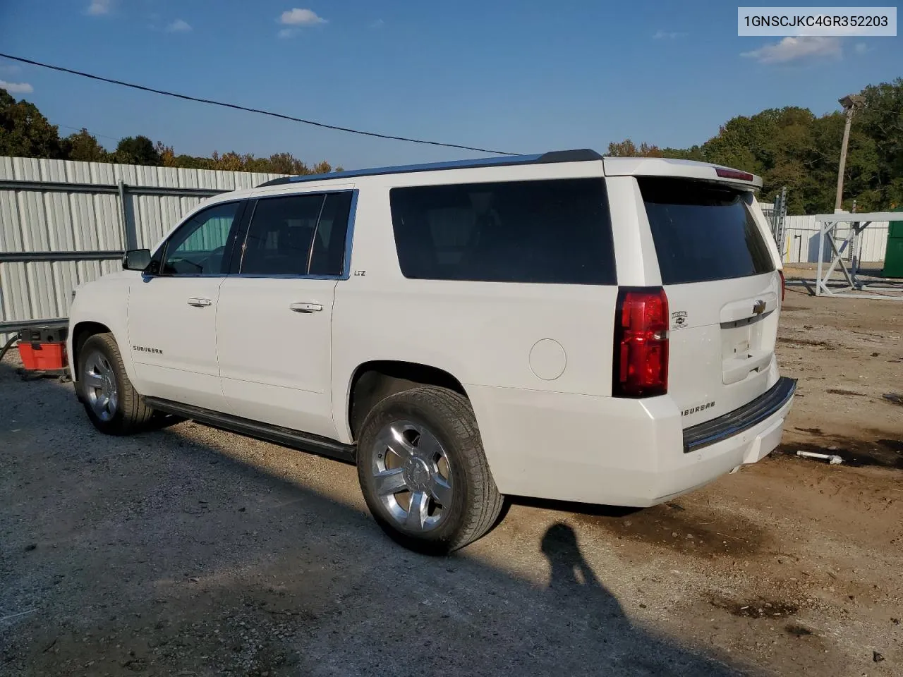 2016 Chevrolet Suburban C1500 Ltz VIN: 1GNSCJKC4GR352203 Lot: 77547534