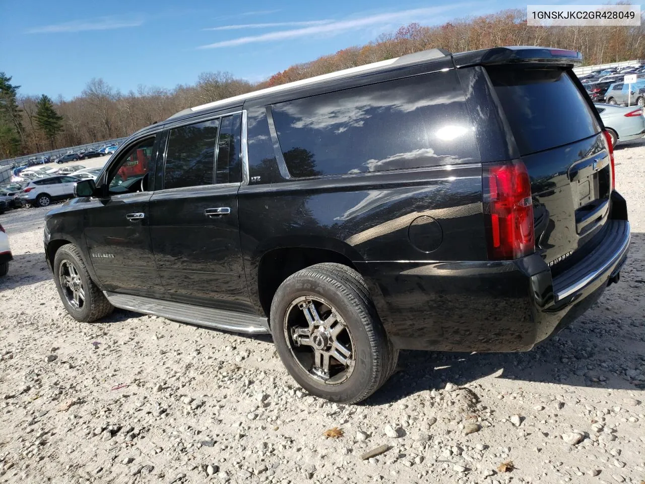 2016 Chevrolet Suburban K1500 Ltz VIN: 1GNSKJKC2GR428049 Lot: 77848364