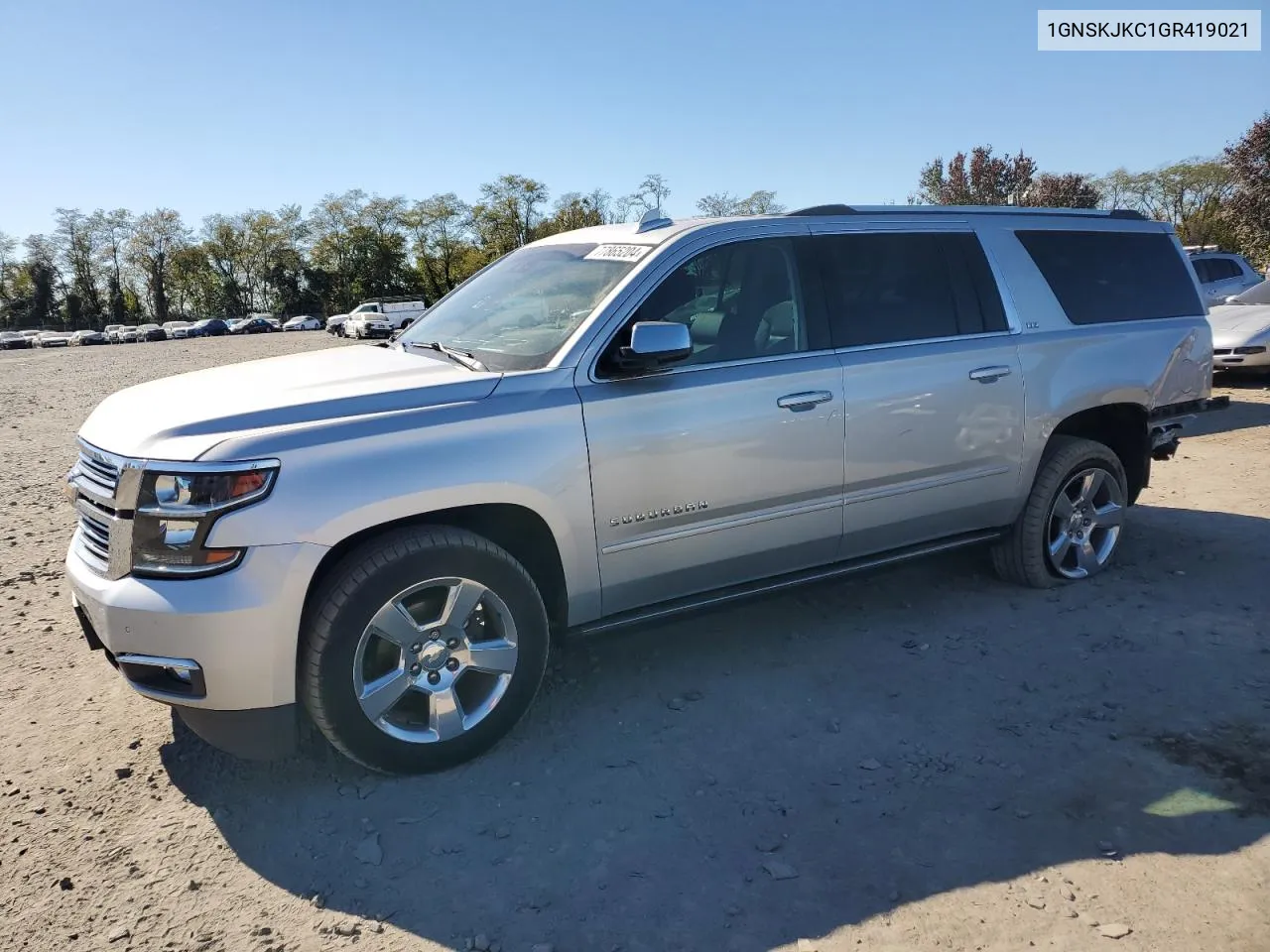 2016 Chevrolet Suburban K1500 Ltz VIN: 1GNSKJKC1GR419021 Lot: 77865204