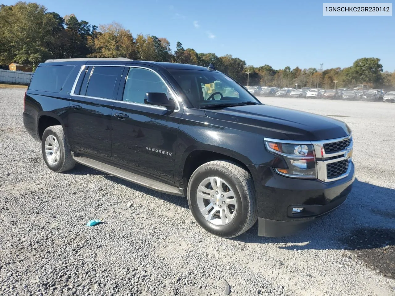 1GNSCHKC2GR230142 2016 Chevrolet Suburban C1500 Lt