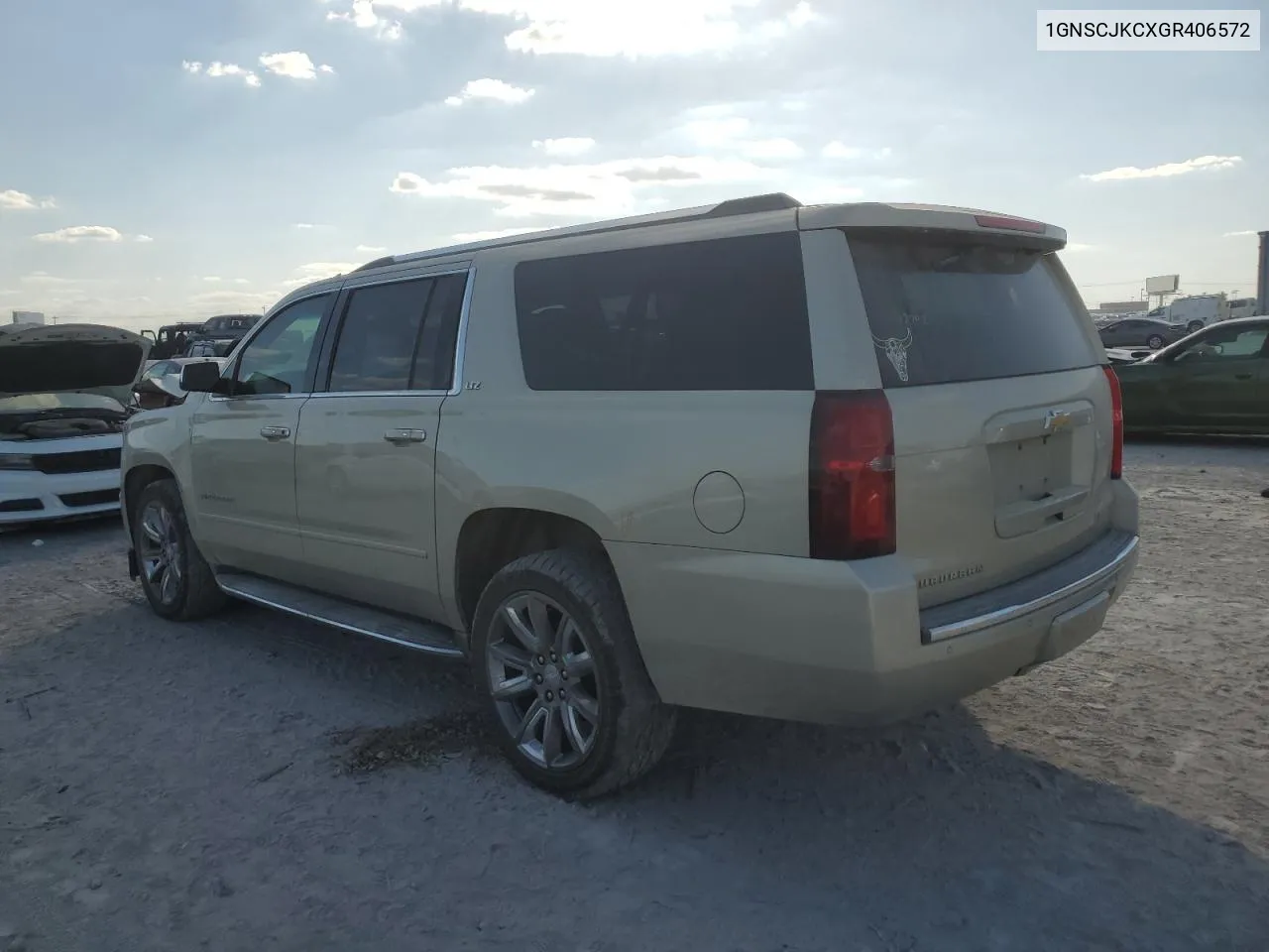 2016 Chevrolet Suburban C1500 Ltz VIN: 1GNSCJKCXGR406572 Lot: 77998714