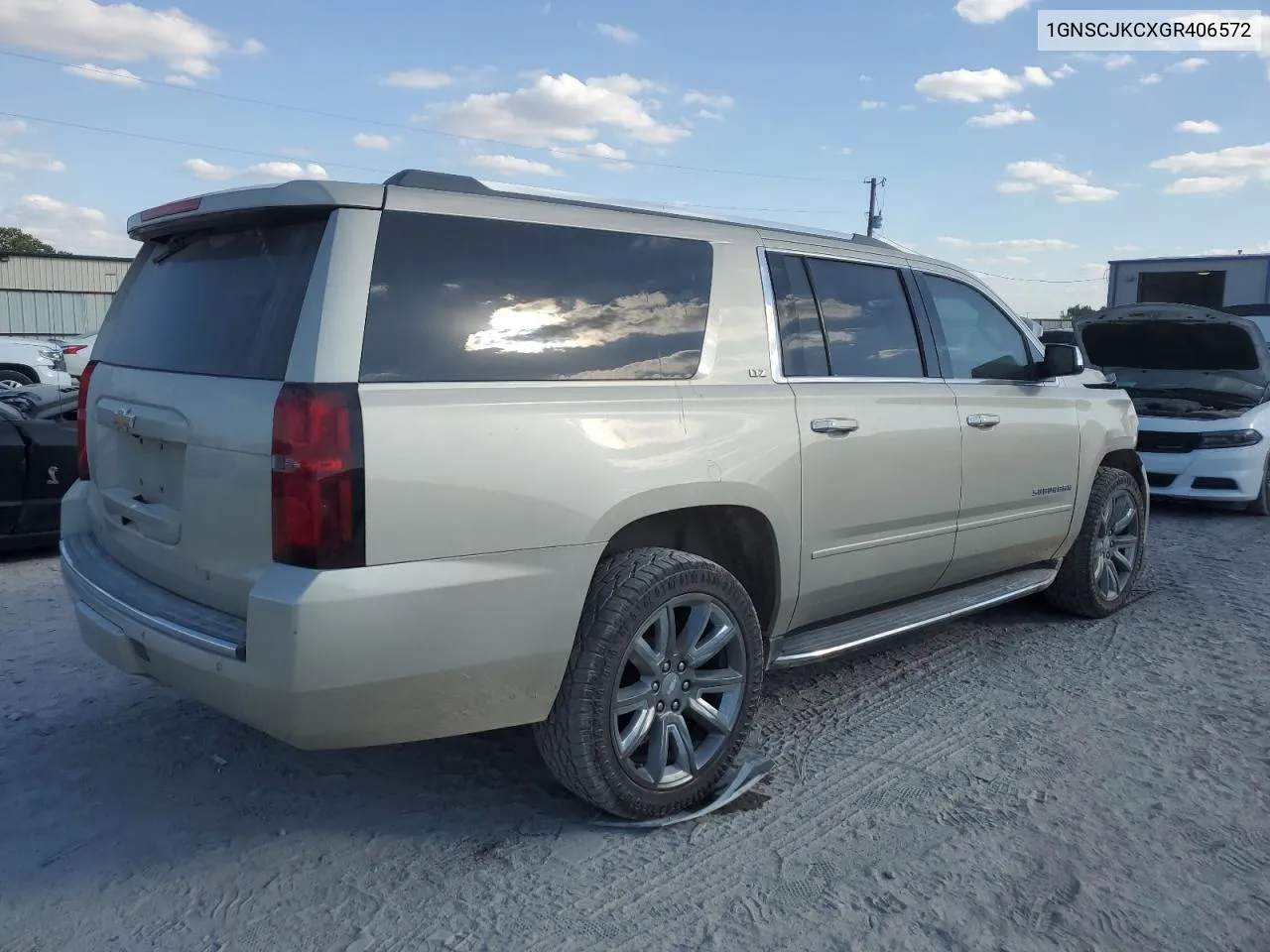 2016 Chevrolet Suburban C1500 Ltz VIN: 1GNSCJKCXGR406572 Lot: 77998714