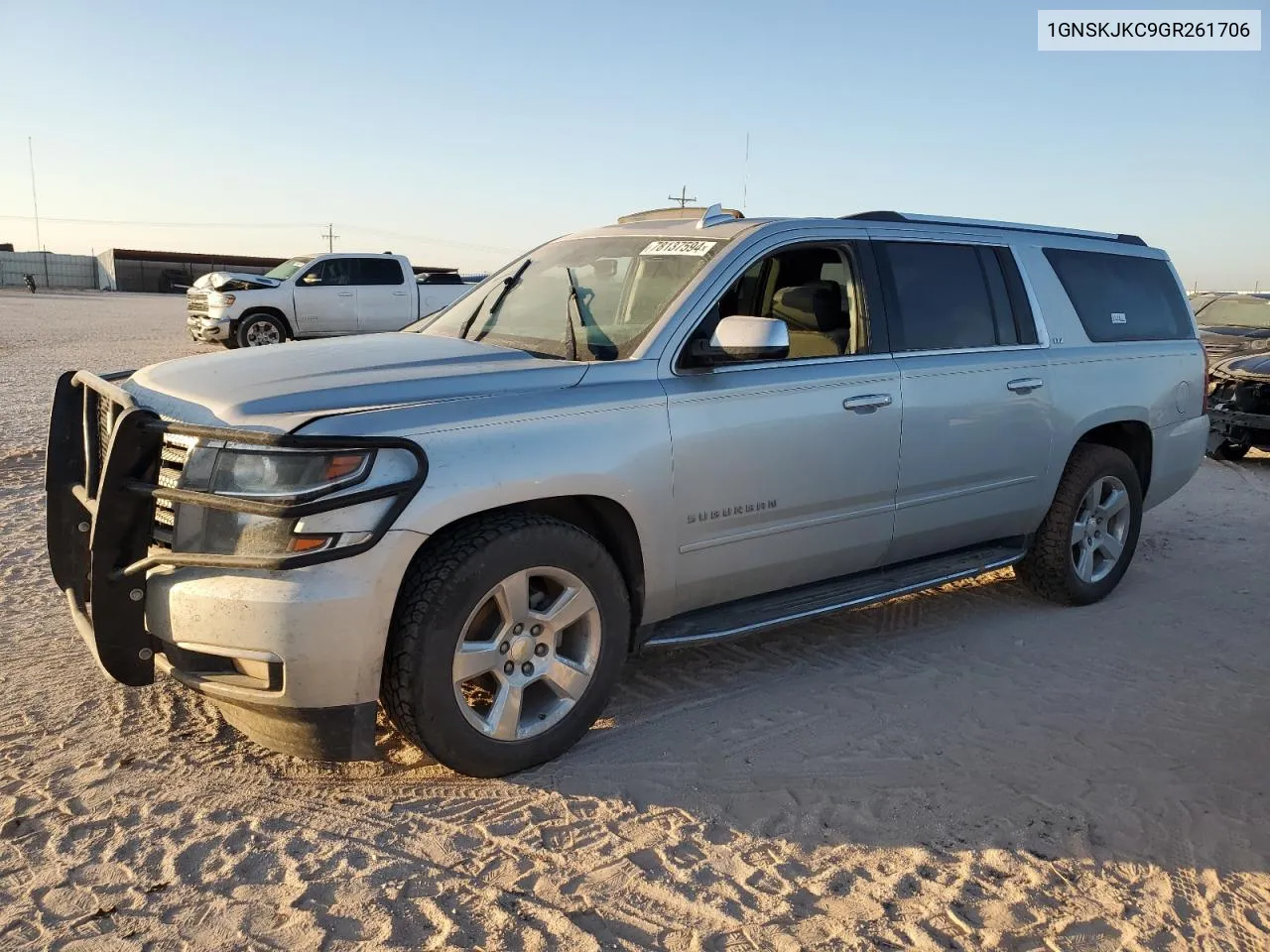 2016 Chevrolet Suburban K1500 Ltz VIN: 1GNSKJKC9GR261706 Lot: 78137594