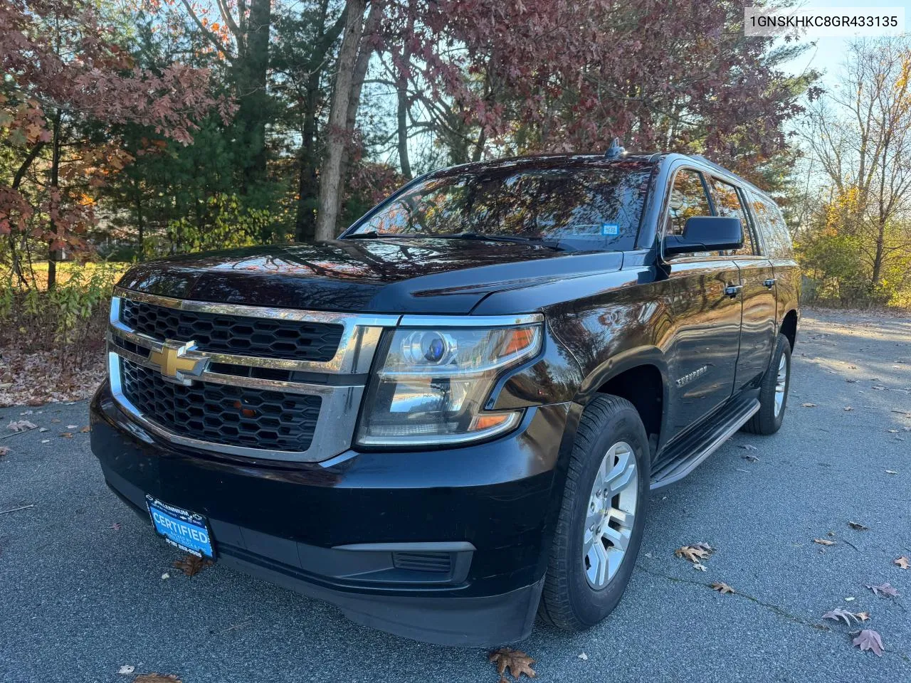 2016 Chevrolet Suburban K1500 Lt VIN: 1GNSKHKC8GR433135 Lot: 78522154