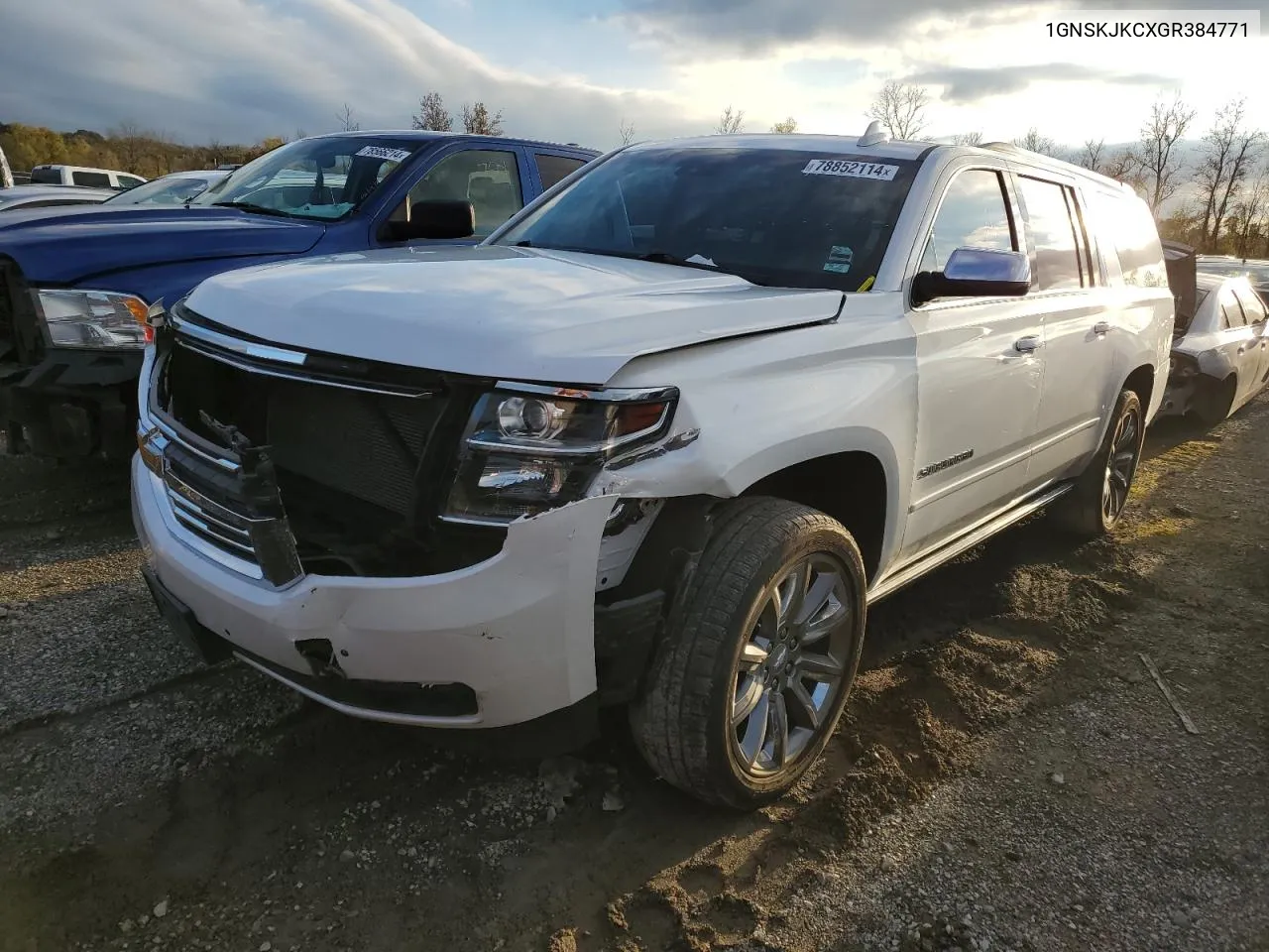 2016 Chevrolet Suburban K1500 Ltz VIN: 1GNSKJKCXGR384771 Lot: 78852114