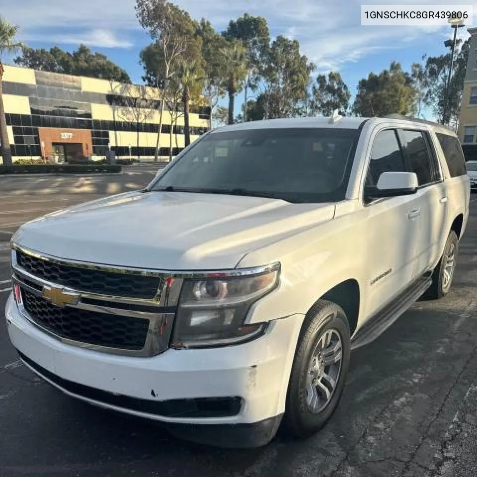 2016 Chevrolet Suburban C1500 Lt VIN: 1GNSCHKC8GR439806 Lot: 79976894