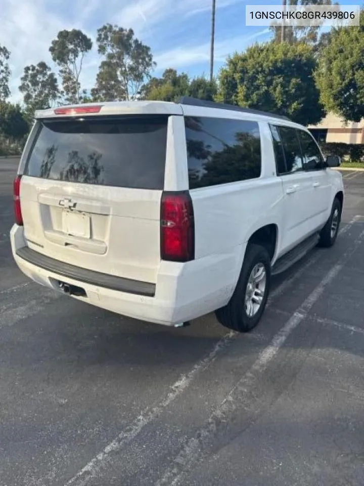 2016 Chevrolet Suburban C1500 Lt VIN: 1GNSCHKC8GR439806 Lot: 79976894