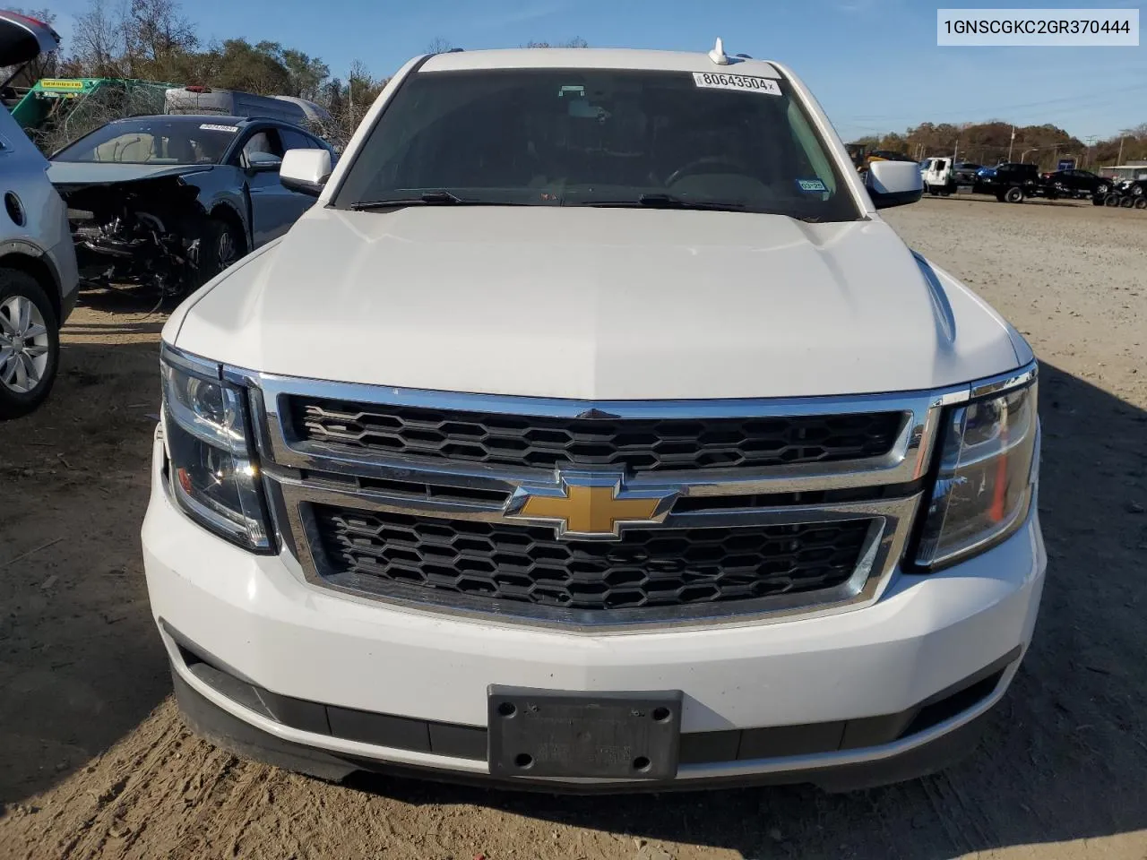 2016 Chevrolet Suburban C1500 Ls VIN: 1GNSCGKC2GR370444 Lot: 80643504