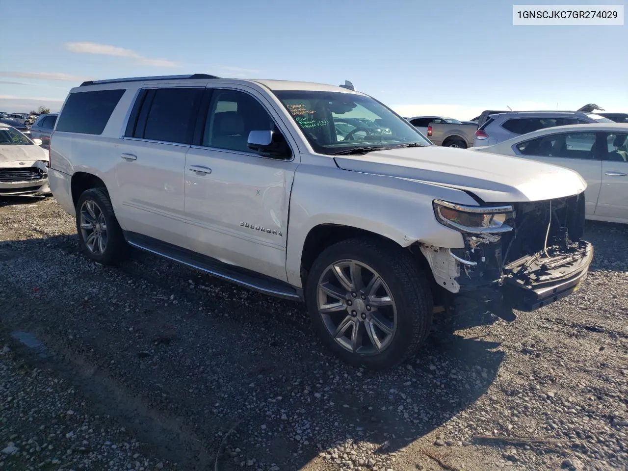 2016 Chevrolet Suburban C1500 Ltz VIN: 1GNSCJKC7GR274029 Lot: 80765644