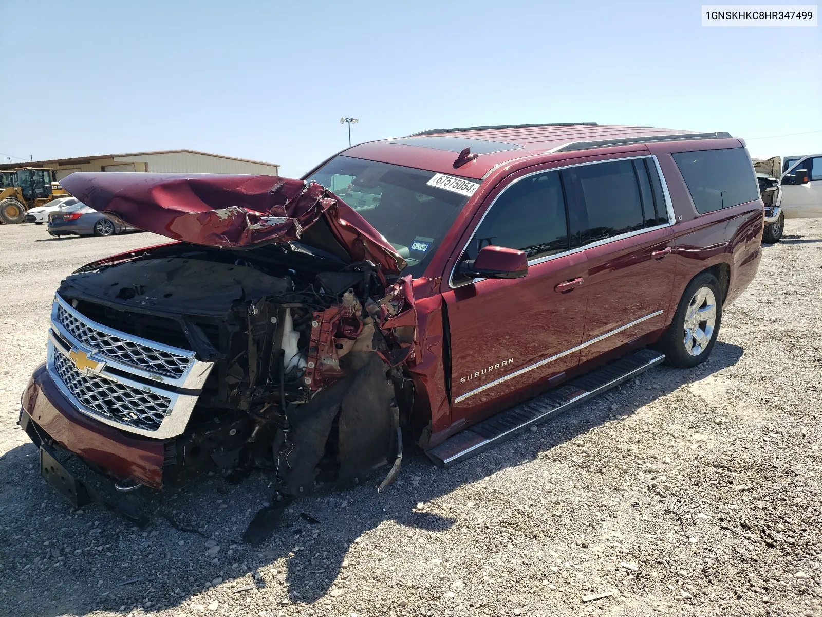 2017 Chevrolet Suburban K1500 Lt VIN: 1GNSKHKC8HR347499 Lot: 67575054