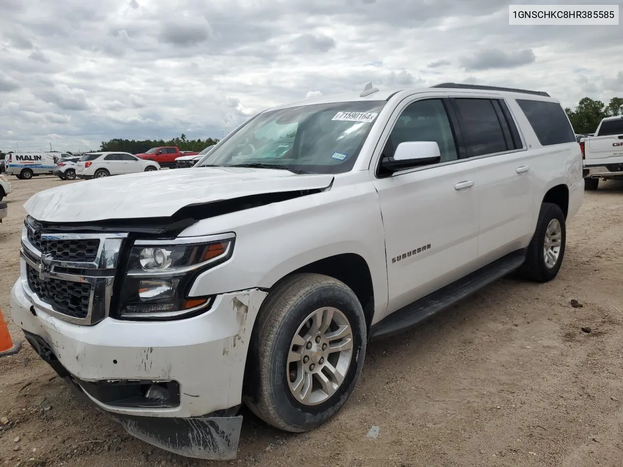 2017 Chevrolet Suburban C1500 Lt VIN: 1GNSCHKC8HR385585 Lot: 71590164