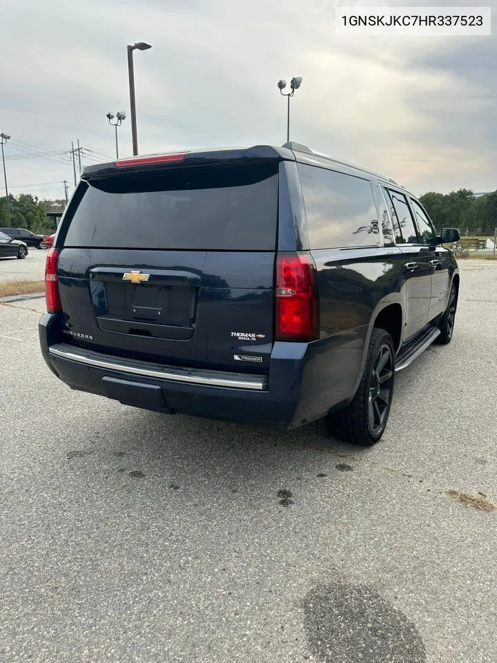 2017 Chevrolet Suburban K1500 Premier VIN: 1GNSKJKC7HR337523 Lot: 74106164