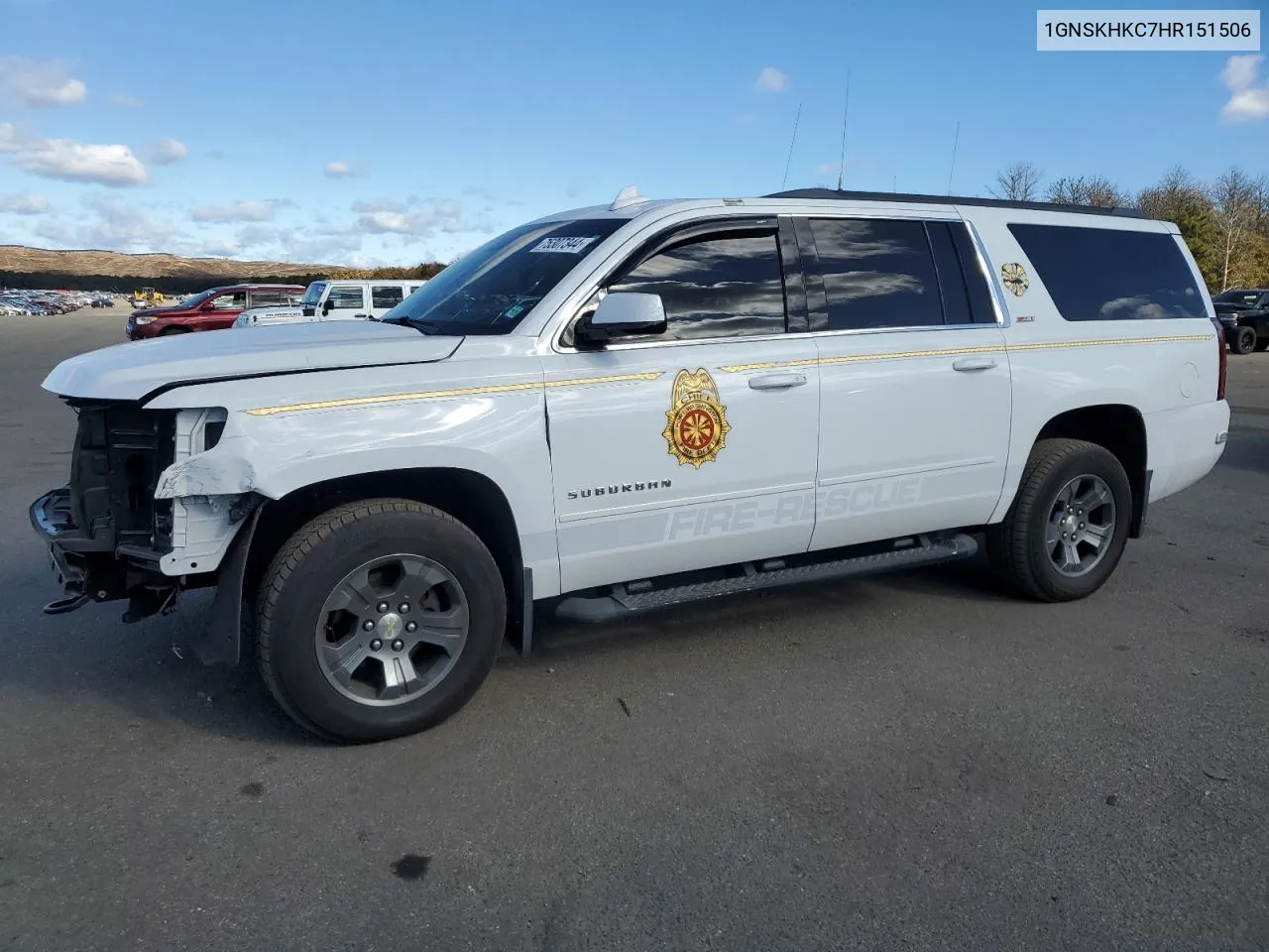 2017 Chevrolet Suburban K1500 Lt VIN: 1GNSKHKC7HR151506 Lot: 75307344