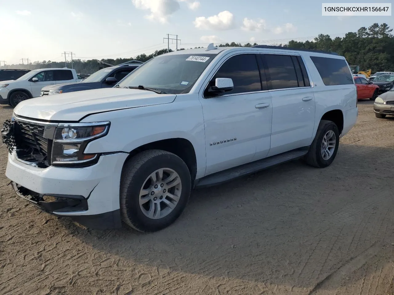 2017 Chevrolet Suburban C1500 Lt VIN: 1GNSCHKCXHR156647 Lot: 76140144