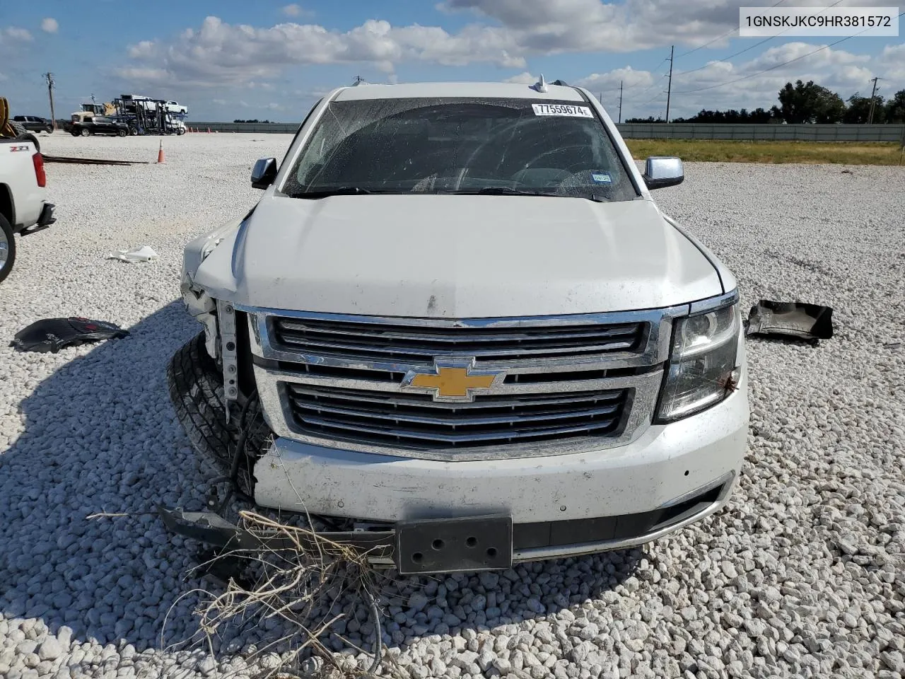 2017 Chevrolet Suburban K1500 Premier VIN: 1GNSKJKC9HR381572 Lot: 77559674