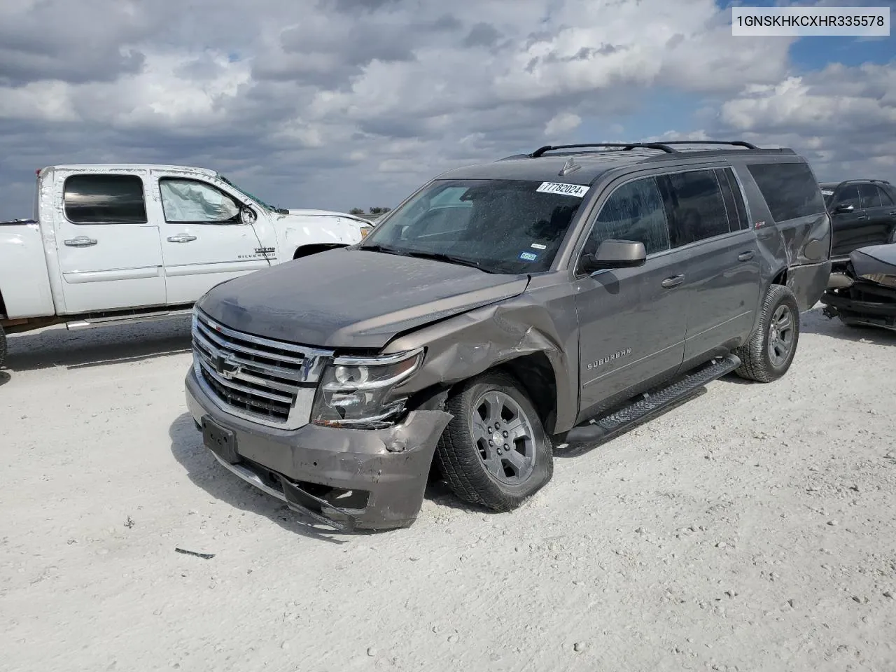 2017 Chevrolet Suburban K1500 Lt VIN: 1GNSKHKCXHR335578 Lot: 77782024