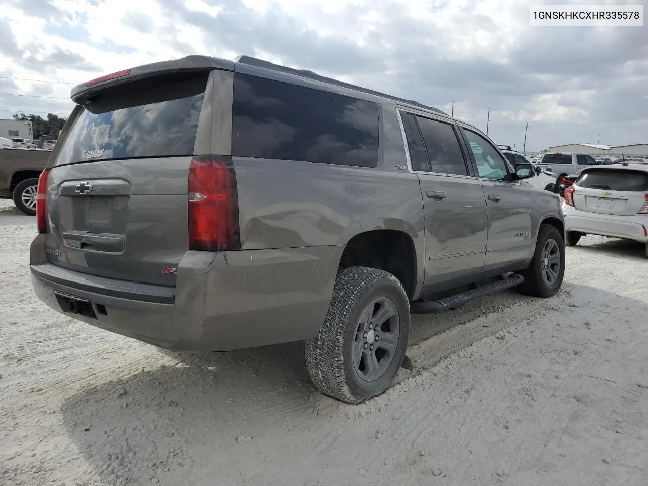 2017 Chevrolet Suburban K1500 Lt VIN: 1GNSKHKCXHR335578 Lot: 77782024