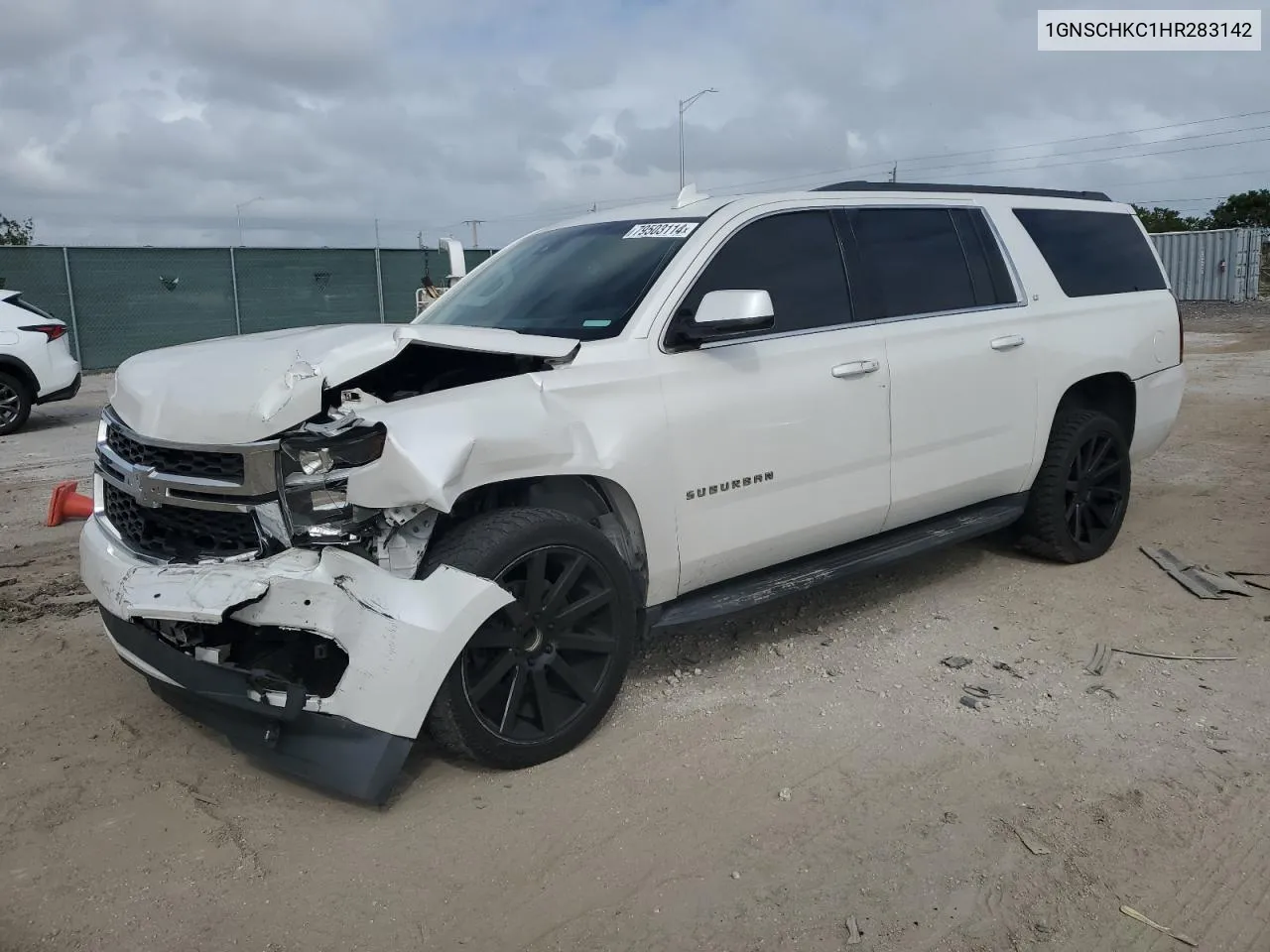 2017 Chevrolet Suburban C1500 Lt VIN: 1GNSCHKC1HR283142 Lot: 79503114