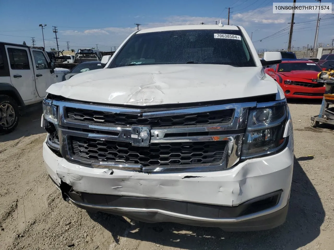 2017 Chevrolet Suburban C1500 Lt VIN: 1GNSCHKC7HR171574 Lot: 81100554