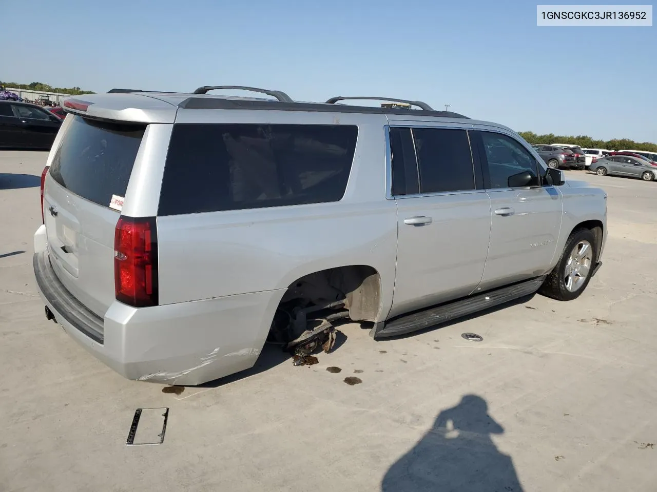 2018 Chevrolet Suburban C1500 Ls VIN: 1GNSCGKC3JR136952 Lot: 75264824